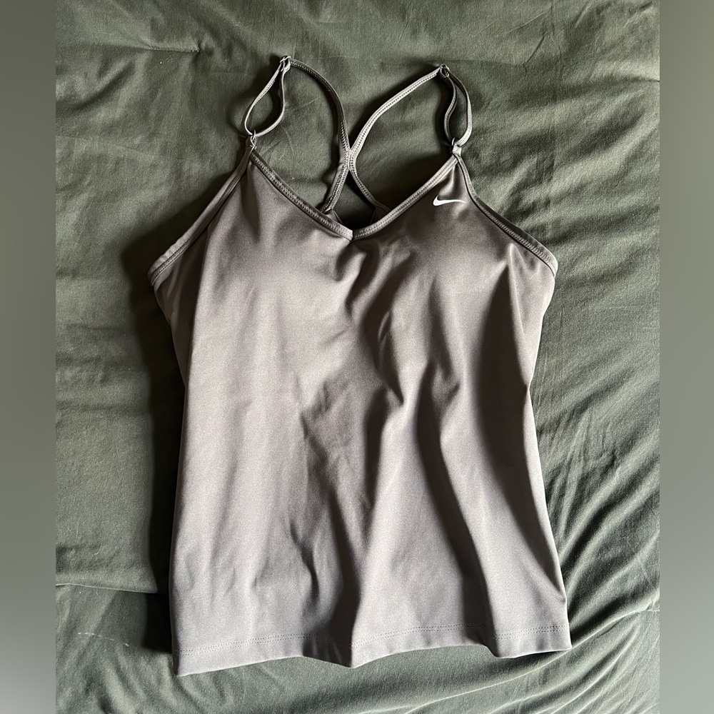 Nike Women's Indy Bra Tank Top - Olive Green - Size Medium